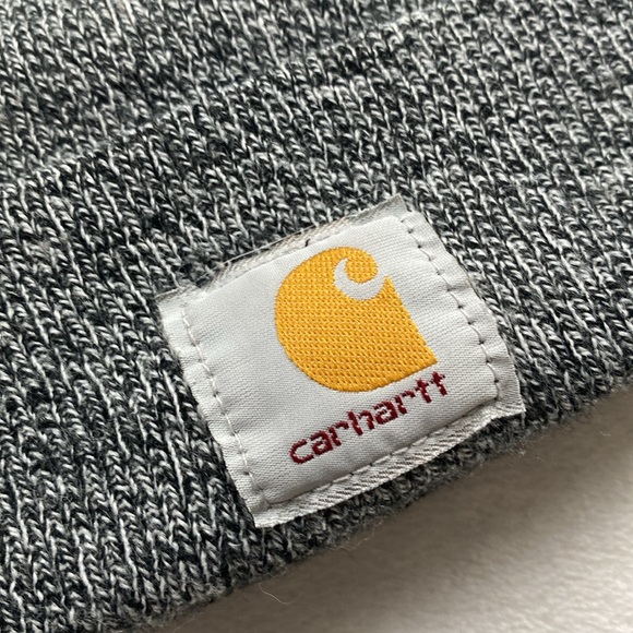 Carhartt Ribbed Knit Cuff Beanie (Black/White Static) - Picture 7 of 7